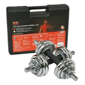 Body Sculpture Dumbbell Set with Case Silver 15kg BW-7915
