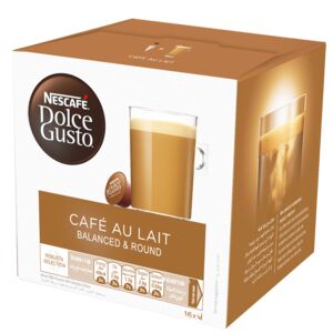 Nescafe 16-Piece Dolce Gusto Cafe Au Lait Coffee Capsule Pods
